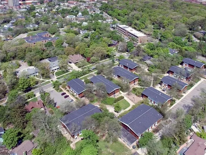 An aerial view of Oxford