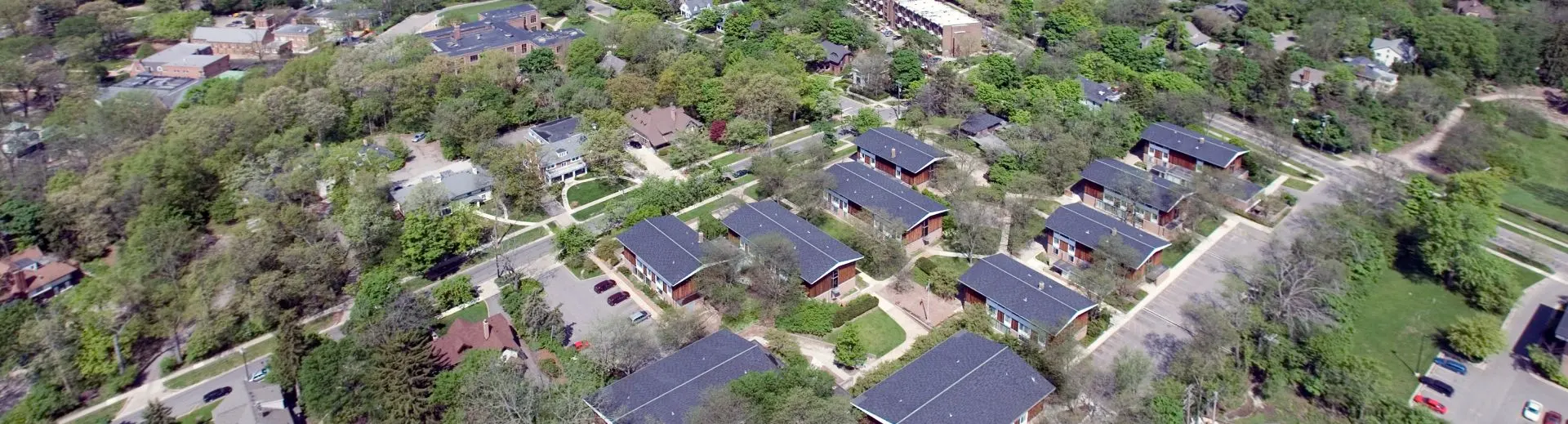 An aerial view of Oxford