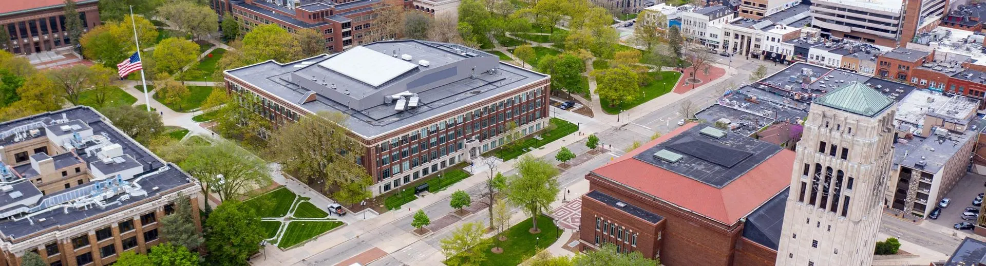 An aerial view of Central Campus