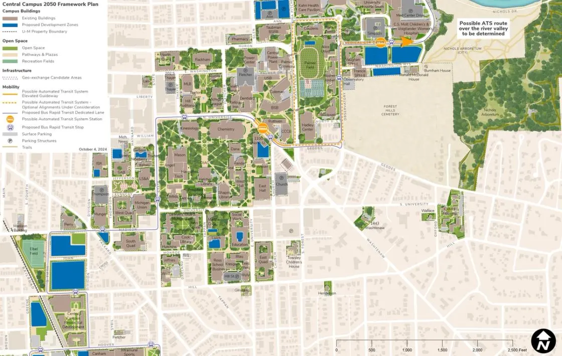 Central Campus framework map