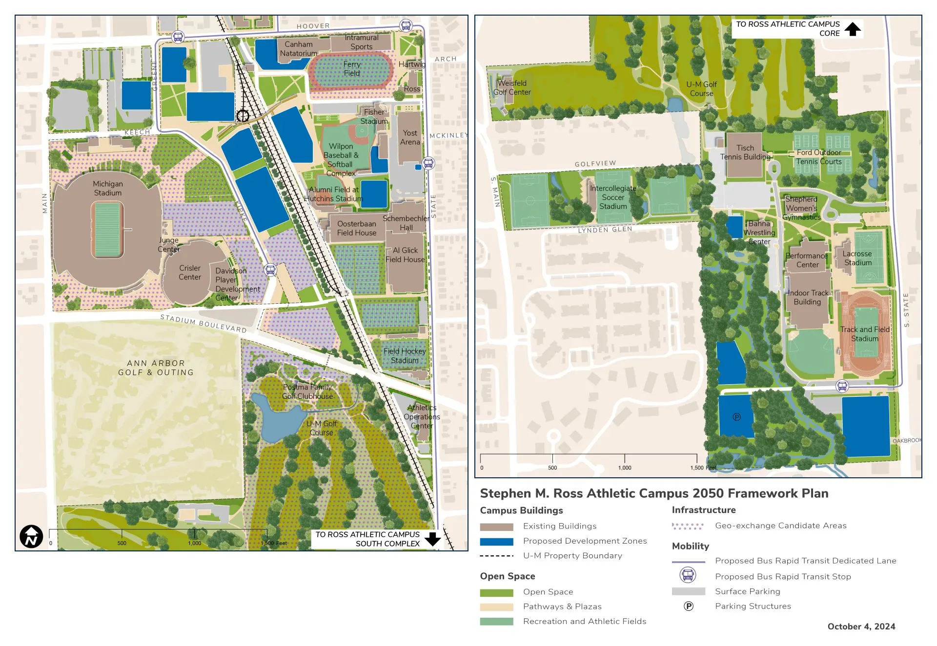 Stephen M. Ross Athletic Campus framework plan