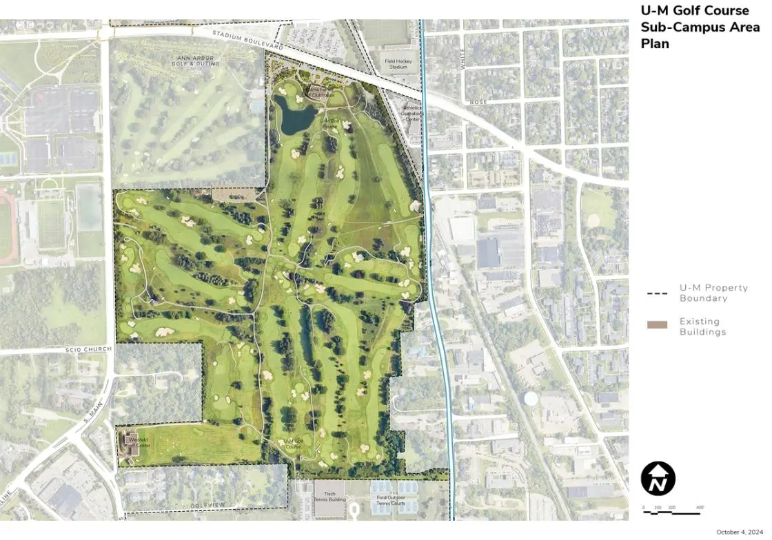 U-M Golf Course Area map